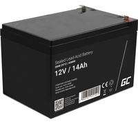 Green Cell AGM 12V 14Ah accu VRLA batterie au plomb accu de remplacement accu gel batterie accu résistant au cyclage Jouets sans pilote, jouets électriques, alarme, courant de secours, véhicules pour