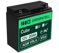 Green Cell AGM 12V 20Ah VRLA Batterie au Plomb pour Jouets et Tondeuses | pour Caisses et Balances, Systèmes d’Alarme et de Sécurité Incendie, Caméras de Surveillance et Systèmes de Télécommunication