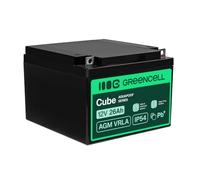 Green Cell AGM 12V 26Ah VRLA Batterie au Plomb pour Bateaux et Yachts