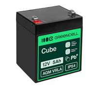 Green Cell AGM 12V 5Ah VRLA Batterie au Plomb pour Jouets et Tondeuses | pour Caisses et Balances, Systèmes d’Alarme et de Sécurité Incendie, Caméras de Surveillance et Systèmes de Télécommunication