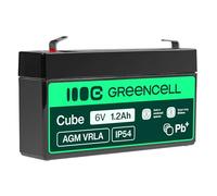 GreenCell – Batterie AGM plomb VRLA 6V 1,2Ah pour jouets et alarmes – Mono (D)