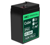 Green Cell AGM 6V 5Ah VRLA Batterie au Plomb pour Jouets et Tondeuses | pour Caisses et Balances, Systèmes d’Alarme et de Sécurité Incendie, Caméras de Surveillance et Systèmes de Télécommunication