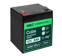 Green Cell AGM VRLA Batterie au Plomb, 12 V 5 Ah, avec Batterie Non tissée, IP54, résistante aux Cycles, sans Entretien, Caravane, photovoltaïque, Fauteuil Roulant, Caravane (12 V 5 Ah)