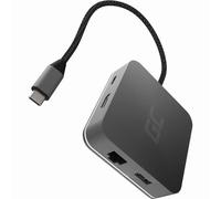 Green Cell AK61 hub & concentrateur USB 3.2 Gen 1 (3.1 Gen 1) Type-C Argent