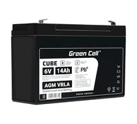 Green Cell Batterie AGM VRLA 6V 14Ah - Batterie Plomb-Acide de Remplacement pour systèmes UPS, Alimentation de Secours et Applications à Cycles fréquents (Batterie Gel)