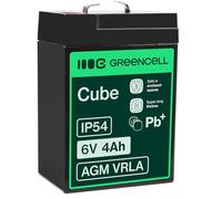 Green Cell Batterie AGM VRLA 6V 4Ah - Batterie Plomb-Acide de Remplacement pour systèmes UPS, Alimentation de Secours et Applications à Cycles fréquents (Batterie Gel)