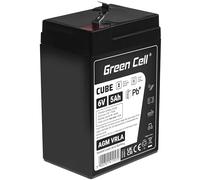 Green Cell Batterie AGM VRLA 6V 5Ah - Batterie Plomb-Acide de Remplacement pour systèmes UPS, Alimentation de Secours et Applications à Cycles fréquents (Batterie Gel)