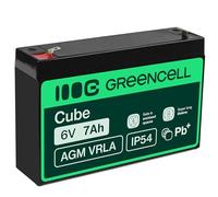 Green Cell Batterie AGM VRLA 6V 7Ah - Batterie Plomb-Acide de Remplacement pour systèmes UPS, Alimentation de Secours et Applications à Cycles fréquents (Batterie Gel)