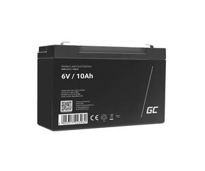 Green Cell Batterie AGM16 6V 10Ah VRLA (Sealed Lead Acid) 1.45kg, Dimensions 50x94x151mm, Durée de vie estimée 5 ans