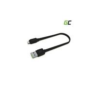 green cell cable gcmatte lightning flat cable 25 cm with fast charging apple 2.4a