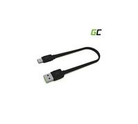 green cell cable gcmatte usb-c flat cable 25 cm with fast charging