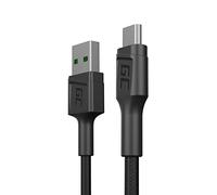 Green Cell Câble USB-A - Micro USB 0.3m Chargeur Cable noir High Speed compatible avec Quick Charge 3.0 pour Samsung, Xiaomi, Huawei, Kindle, Nexus, Téléphones Android