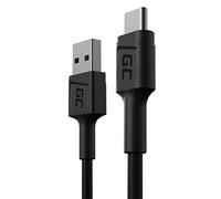 GreenCell Câble USB KABGC25 – USB A vers USB C 0,3 m Noir