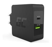 green cell Chargeur usb-c 45w pd with cable usb-c and extra usb port pour asus zenbook, hp spectre, hp envy x2 and others Noir G