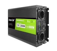 Green Cell Convertisseur de Tension LCD 2000 W/4000 W 12 V à 230 V Convertisseur de Tension sinusoïdale Pure Convertisseur de Puissance à Onde sinusoïdale Pure PowerInverter DC AC Caravane