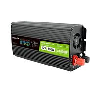 Green Cell Convertisseur de Tension LCD 500 W/1000 W 12 V à 230 V, Onde Sinusoïdale Pure, PowerInverter DC AC, avec Prise EU, pour Camping-Car, Caravane et Voiture
