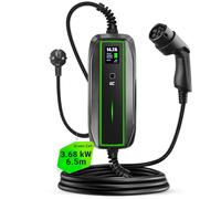 GC EV PowerCable 3.6kW Schuko - Chargeur mobile de type 2 pour recharger les voitures électriques et les hybrides rechargeables