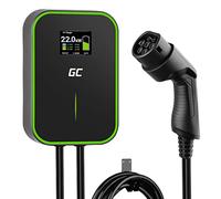 Green Cell GC PowerBox Wallbox 22kW Type 2 Chargeur pour Véhicules Électriques EV Câble 6m Écran LCD Compatible avec Model Y, Model 3, Model S, Model X, e-208, e-2008, 500e, ID.3, ID.4, EV6, Mach-E