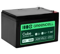 Batterie sans entretien Green Cell AGM VRLA 12V 12Ah pour caisses enregistreuses, jouets, caméras (151x98.5x95mm)