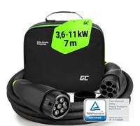 Green Cell GC Type 2 Câble de Charge EV Voiture Électrique PHEV | 11kW | 16A | 7 Mètre | Type 2 de Type 2 | Triphasé | Compatible avec Model 3/S/X/Y, e-208, 500e, Megane E-Tech, Twingo EV, Zoe, Kona