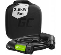 Green Cell® GC Type 2 Câble de Charge EV Voiture Électrique PHEV | 3,6kW | 16A | Type 2 de Type 2 | 5 Mètre | Monophasé