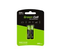 Green Cell GR08 : Lot de 2 Piles Rechargeables AAA NiMH 1.2V 800mAh, Température de Fonctionnement -20°C à 60°C