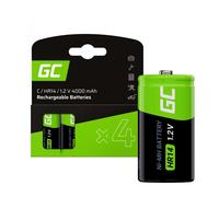 Green Cell GR14 Piles rechargeables 4x C R14 HR14 Ni-MH 4000mAh 1.2V