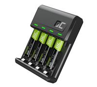Green Cell GRSETGC02 Chargeur Universel USB pour Batteries NiMH AA/AAA (x4) 1.5V/1.2A - Consommation 0.5W - Couleur Noire