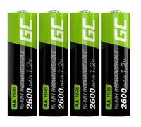 Green Cell HR6 Pile rechargeable LR6 (AA) NiMH 2600 mAh 1.2 V 4 pc(s) Noir G