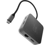 Green Cell AK61 hub & concentrateur USB 3.2 Gen 1 (3.1 Gen 1) Type-C Argent