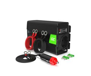 Green Cell INV05DE Convertisseur DC-to-AC 300W - 12V vers 230V 50Hz - Refroidissement Actif - Port USB - Protections Surchauffe - 106x175x60mm