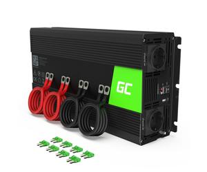 Green Cell INV20 Adaptateur Onduleur DC-to-AC 4000W, Entrée 24V, Sortie 230V 50Hz, Efficacité 85%, Dimensions 231x93x209mm, Noir