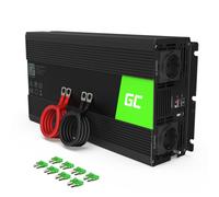 Green Cell® 1500W/3000W 12V 220V/230V Convertisseur Pur Sinus de Tension Volts Voiture Solaire Power Inverter sinusoïdale DC AC, Onduleur Transformateur avec Allume Cigare Prise Electrique