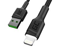 Green Cell KABGC05 Quick Charging Cable Ray USB-A Lightning White LED Apple 2.4A 120 cm