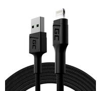 Green Cell KABGC12 câble Lightning 2 m Noir