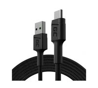 Green Cell KABGC19 câble USB 2 m USB 2.0 USB A USB C Noir