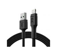 Green Cell KABGC21 câble Lightning 1,2 m Noir