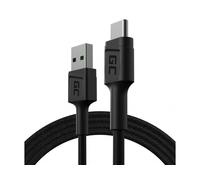 Green Cell KABGC22 câble USB 1,2 m USB 2.0 USB A USB C Noir
