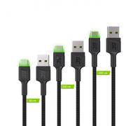 Green Cell KABGCSET01 câble USB 2 m USB A USB C Noir