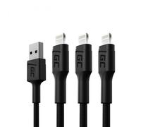 Green Cell KABGCSET05 câble Lightning 1,2 m Noir