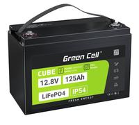 Green Cell LFPGC12V125AH CUBE LiFePO4 125Ah 12.8V 1600Wh Batterie Lithium-Fer-Phosphate pour Camping-car, Solaire, Off-Grid, Bateau