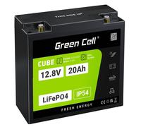 Green Cell LFPGC12V20AH CUBE Batterie LiFePO4 20Ah 12.8V 256Wh Lithium-Fer-Phosphate pour Tracteur tondeuse, Tondeuse, Véhicules électriques