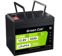 Green Cell LFPGC12V50AH CUBE Batterie LiFePO4 50Ah 12.8V 640Wh Lithium-Fer-Phosphate pour Camping-car, Chariot de golf, Éolienne