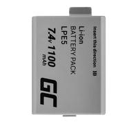 Green Cell® LP-E5 LPE5 Batterie pour Appareil Photo Canon Battery Grip BG-E5 EOS 1000D 450D 500D Kiss F Kiss X2 Kiss X3 Rebel T1i Rebel XS Rebel XSi, Full Decoded (Li-ION Cells 1100mAh 7.4V)