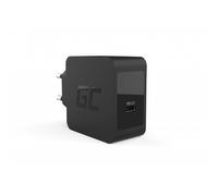 Green Cell Mobile Device Charger CHAR07 Black Indoor