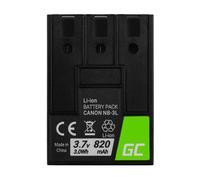 Green Cell® NB-3L NB3L Batterie pour Appareil Photo Canon Canon PowerShot SD550 SD10 SD100 SD110 SD20 SD500 Digital IXUS IXY Full Decoded (Li-ION Cells 820mAh 3.7V)