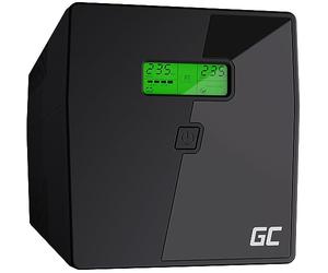 Green Cell Onduleur 1000VA 600 W Line Interactive AVR Secours 230 V | Onde Sinusoïdale Modifiée, Écran LCD Ports USB RJ45 2 Prises Schuko 2 Connecteurs Protection Coupures Surtensions Ordinateur