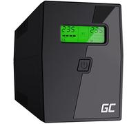 Green Cell Onduleur 600VA 360W Line-Interactive 230V avec AVR et Écran LCD | Alimentation sans Interruption à Onde Sinusoïdale Modifiée, Protection contre les Surtensions, USB/RJ11 et 2 Prises Schuko