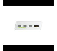 Green Cell PBGC03SW Batterie Externe 20000mAh LiPo Blanc, 1x USB-A + 3x USB-C, Power Delivery 18W, Quick Charge, Recharge USB, 140x72x25mm