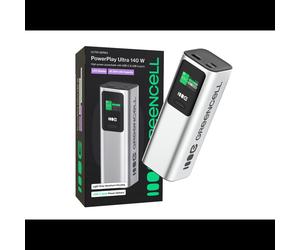 Green Cell PBGC25UD Powerbank 25200mAh 140W - 1x USB-A, 2x USB-C, Aluminium, Écran OLED, Charge Rapide Power Delivery/Quick Charge 3.0/SFCP